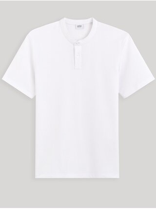 Biele pánske basic polo tričko Celio Gesohel