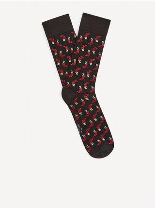 Černé pánské vzorované ponožky Celio Gisopiment 