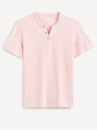 Růžové pánské tričko Celio Cegeti 