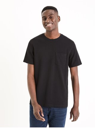 Černé pánské basic tričko Celio Gepik 