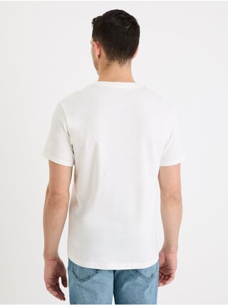 Biele pánske tričko Celio Gexhand