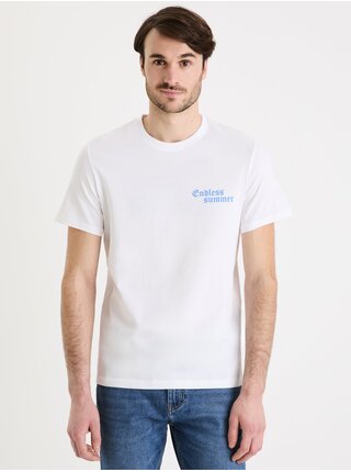 Biele pánske tričko Celio Gexend