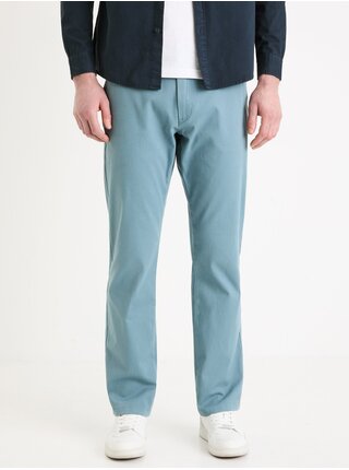 Světle modré pánské chino kalhoty Celio Tohenri