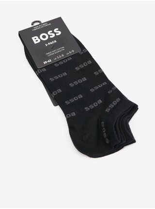 Sada dvou párů pánských ponožek v černé barvě BOSS