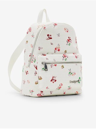 Bílý dámský květovaný batoh Desigual Delirium Mombasa Mini