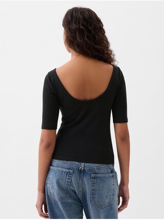 Černé dámské basic tričko GAP
