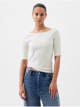 Bílé dámské basic tričko GAP