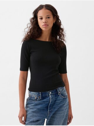 Čierne dámske basic tričko GAP