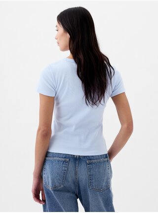 Světle modré dámské basic tričko GAP