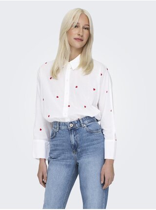 Biela dámska vzorovaná košeľa ONLY New Lina