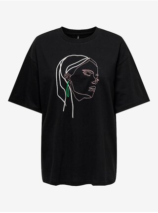 Černé dámské oversize tričko ONLY Ola