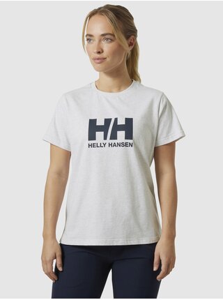 Šedé melírované dámské tričko HELLY HANSEN HH Logo T-Shirt 2.0