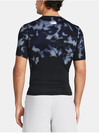 Tmavomodré športové tričko Under Armour UA HG Armour Printed SS