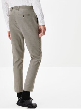 Hnědé pánské vzorované kalhoty Celio Pomacaire 