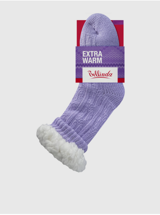 Fialové dámské extrémně teplé ponožky BELLINDA Extra Warm