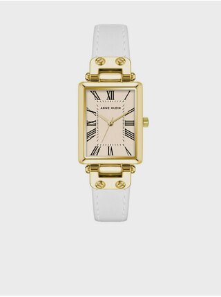 Dámské hodinky v bílo-zlaté barvě Anne Klein  