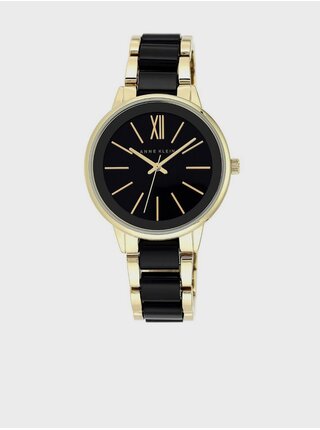 Dámské hodinky v černo-zlaté barvě Anne Klein  