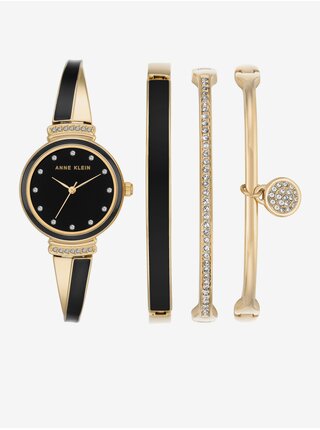 Súprava hodiniek a náramkov v zlatej farbe Anne Klein