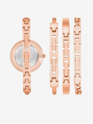 Sada hodinek a náramků v růžovozlaté barvě Anne Klein