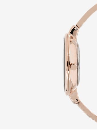 Sada dámských hodinek a náramků v růžovozlaté barvě Anne Klein 