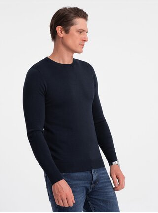 Tmavo modrý pánsky sveter Ombre Clothing
