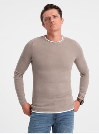 Béžový pánský svetr Ombre Clothing
