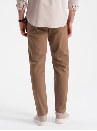 Světle hnědé pánské chino kalhoty Ombre Clothing