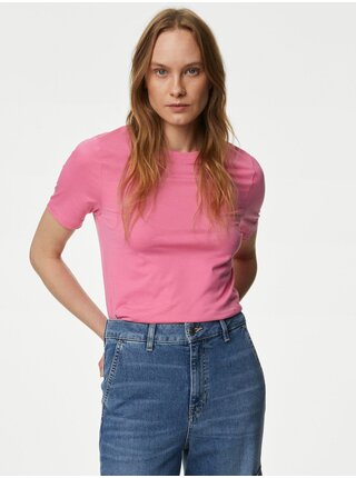 Ružové dámske basic tričko Marks & Spencer