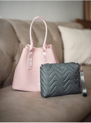 Světle růžová dámská kabelka s kosmetickou taštičkou VUCH Gabi Casual Pink  