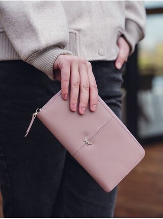 Růžová dámská kožená peněženka VUCH Judith Pink 