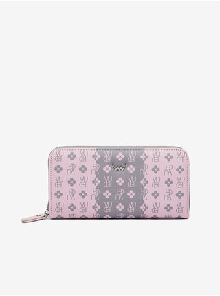 Růžovo-šedá dámská vzorovaná peněženka VUCH Marva Grey