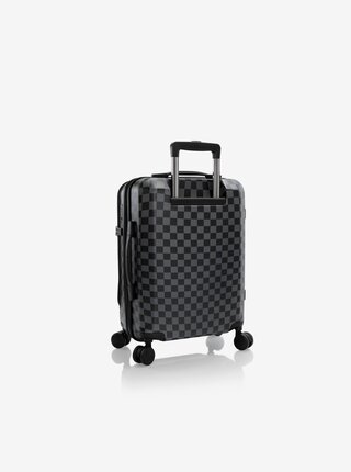 Šedo-čierny kockovaný cestovný kufor Heys EZ Fashion S Checkered