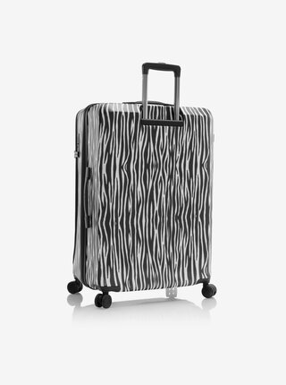 Bílo-černý cestovní kufr se zvířecím vzrorem Heys EZ Fashion L Zebra