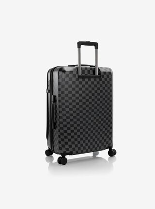 Sivo-čierny kockovaný cestovný kufor Heys EZ Fashion M Checkered