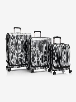 Súprava troch cestovných kufrov Heys EZ Fashion S,M,L Zebra