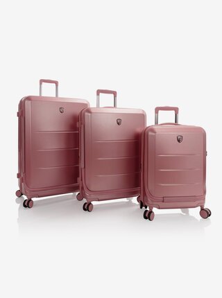 Súprava troch cestovných kufrov Heys EZ Fashion S,M,L Rose Gold