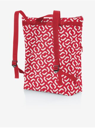 Bielo-červený vzorovaný chladiaci batoh Reisenthel Cooler-Backpack Signature