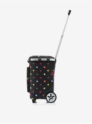 Čierny bodkovaný nákupný vozík na kolieskach Reisenthel Carrycruiser Plus Dots