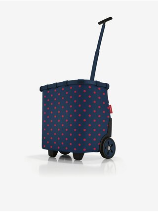 Červeno-modrý bodkovaný nákupný vozík na kolieskach Reisenthel Carrycruiser Frame Mixed Dots Red