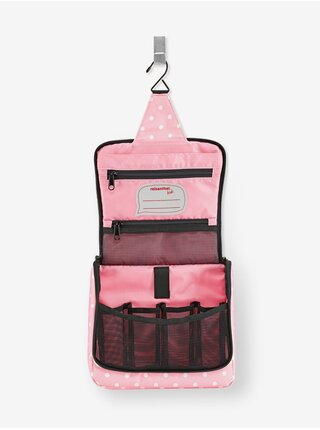 Ružová dievčenská kozmetická taška s motívom pandy Reisenthel Toiletbag Kids Panda Dots Pink