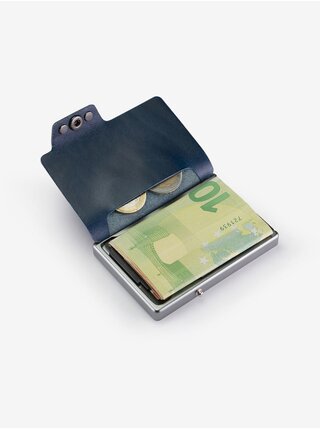 Tmavomodrá kožená peňaženka Mondraghi One Plus