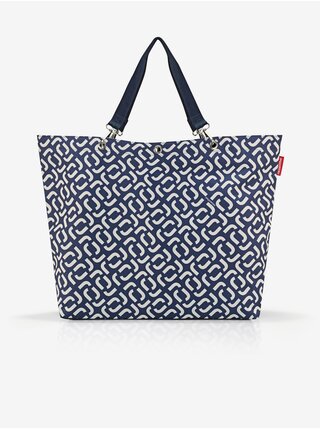 Tmavě modrá dámská vzorovaná velká shopper taška Reisenthel Shopper XL 