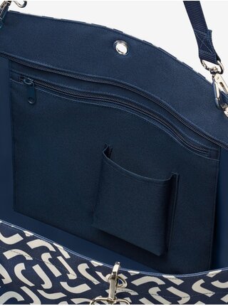 Tmavomodrá dámska vzorovaná veľká shopper taška Reisenthel Shopper XL