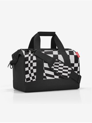 Bielo-čierna vzorovaná cestovná taška Reisenthel Allrounder M Op-Art