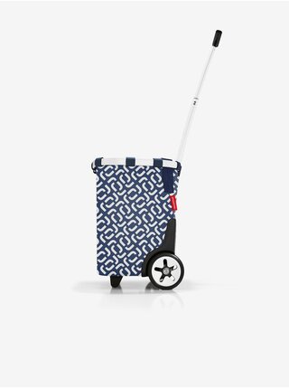 Modrý vzorovaný nákupní vozík na kolečkách Reisenthel Carrycruiser 