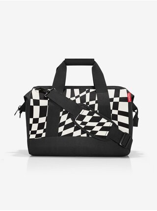 Bílo-černá vzorovaná cestovní taška Reisenthel Allrounder M Op-Art