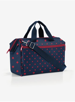 Tmavě modrá puntíkovaná cestovní taška Reisenthel Allrounder S Pocket Mixed Dots Red