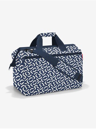 Tmavě modrá vzorovaná cestovní taška Reisenthel  Allrounder L Pocket Signature Navy
