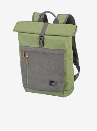 Šedo-zelený batoh Travelite Basics Roll-up (35 l)