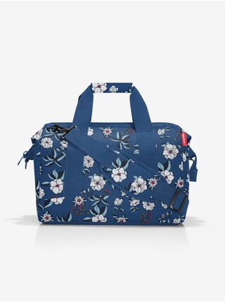 Modrá dámská květovaná cestovní taška Reisenthel Allrounder M Garden